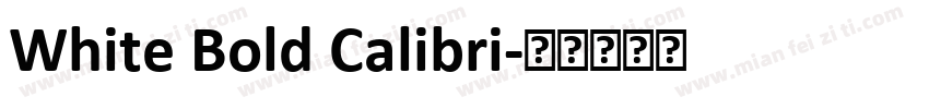 White Bold Calibri字体转换